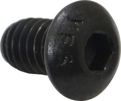 Value Collection - 5/16-18 UNC Hex Socket Drive, Button Screw - Alloy Steel, Black Oxide Finish, Fully Threaded, 1/2" Length Under Head - Exact Tool & Supply