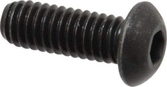 Value Collection - 5/16-18 UNC Hex Socket Drive, Button Screw - Alloy Steel, Black Oxide Finish, Fully Threaded, 7/8" Length Under Head - Exact Tool & Supply