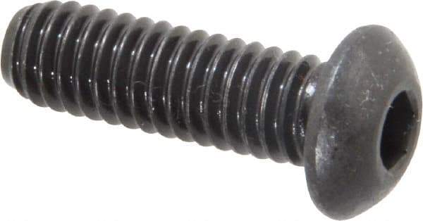 Value Collection - 5/16-18 UNC Hex Socket Drive, Button Screw - Alloy Steel, Black Oxide Finish, Fully Threaded, 1" Length Under Head - Exact Tool & Supply