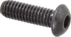 Value Collection - 5/16-18 UNC Hex Socket Drive, Button Screw - Alloy Steel, Black Oxide Finish, Fully Threaded, 1" Length Under Head - Exact Tool & Supply