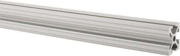 80/20 Inc. - 97 Inches Long x 1 Inch Wide x 1 Inch High, T Slotted Aluminum Extrusion - 0.4379 Square Inches, Clear Anodized Finish - Exact Tool & Supply