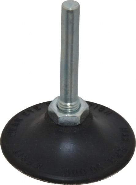 Merit Abrasives - 2" Diam Quick-Change Type P Disc Backing Pad - 1/4" Shank Diam, Medium Density, 30,000 RPM, Power-Lock Type 1 Compatible - Exact Tool & Supply