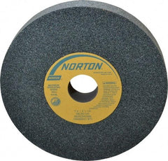 Norton - 7" Diam x 1-1/4" Hole x 1" Thick, I Hardness, 60 Grit Surface Grinding Wheel - Silicon Carbide, Type 1, Medium Grade, 3,600 Max RPM, Vitrified Bond, No Recess - Exact Tool & Supply