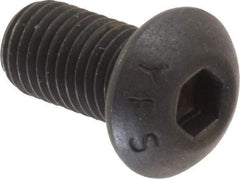 Value Collection - 5/16-24 UNF Hex Socket Drive, Button Screw - Alloy Steel, Black Oxide Finish, Fully Threaded, 5/8" Length Under Head - Exact Tool & Supply