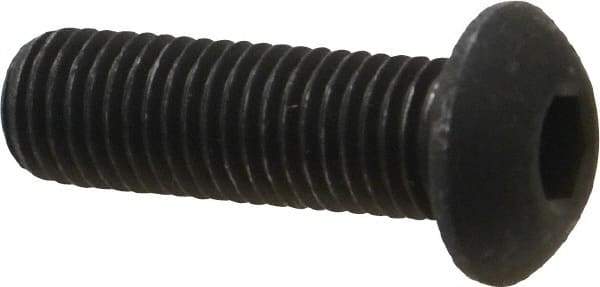 Value Collection - 5/16-24 UNF Hex Socket Drive, Button Screw - Alloy Steel, Black Oxide Finish, Fully Threaded, 1" Length Under Head - Exact Tool & Supply