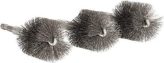 Ridgid - 1-1/2 Inch Inside Diameter, 1-3/4 Inch Actual Brush Diameter, Steel, Power Fitting and Cleaning Brush - Exact Tool & Supply