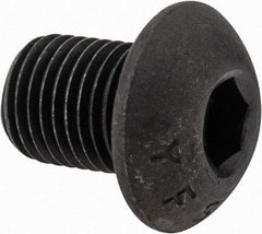 Value Collection - 3/8-24 UNF Hex Socket Drive, Button Screw - Alloy Steel, Black Oxide Finish, Fully Threaded, 1/2" Length Under Head - Exact Tool & Supply