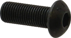 Value Collection - 3/8-24 UNF Hex Socket Drive, Button Screw - Alloy Steel, Black Oxide Finish, Fully Threaded, 1" Length Under Head - Exact Tool & Supply