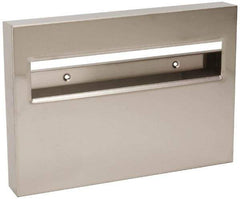 Made in USA - 500 Capacity Stainless Steel Toilet Seat Cover Dispenser - 11" High x 15-3/4" Wide 1-3/4" Deep - Exact Tool & Supply