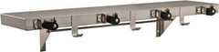 Bradley - Stainless Steel with Rubber Holders, Utility Shelf with Holders - 36" Long, 7 Holders - Exact Tool & Supply