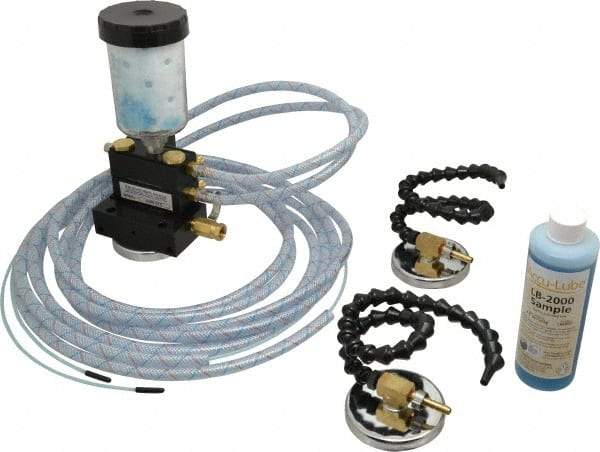 Accu-Lube - 2 Outlet, 10 Ounce Tank Capacity, Micro Lubricant System - 12' Coolant Line Length - Exact Tool & Supply