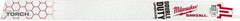 Milwaukee Tool - 12" Long x 1" Thick, Steel Reciprocating Saw Blade - Straight Profile, 18 TPI, Toothed Edge, Universal Shank - Exact Tool & Supply