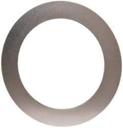 Made in USA - 0.005" Thick, 1-1/4" Inside x 1-3/4" OD, Round Shim - Uncoated 302/304 Stainless Steel - Exact Tool & Supply