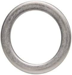 Made in USA - 1/8" Thick, 1-3/8" Inside x 1-7/8" OD, Round Shim - Uncoated 302/304 Stainless Steel - Exact Tool & Supply