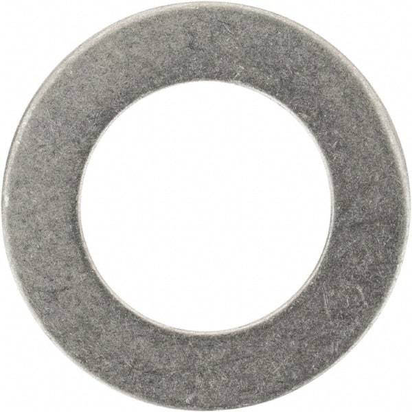 Made in USA - 0.016" Thick, 3/8" Inside x 5/8" OD, Round Shim - 5/16" Screw, Uncoated 316 Stainless Steel - Exact Tool & Supply