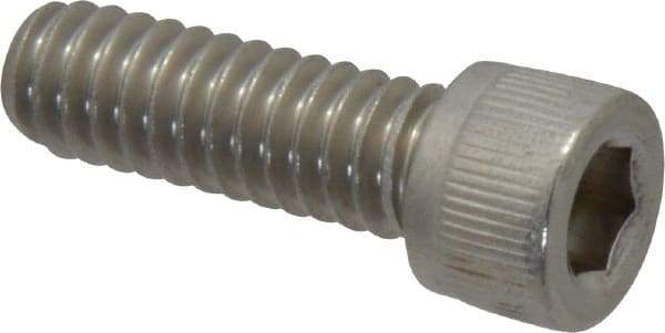 Value Collection - 1/4-20 UNC Hex Socket Drive, Socket Cap Screw - Grade 18-8 Stainless Steel, Fully Threaded, 3/4" Length Under Head - Exact Tool & Supply