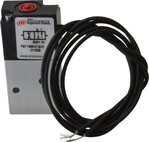 ARO/Ingersoll-Rand - 1/8", 4-Way Body Ported Stacking Solenoid Valve - 12 VDC, 0.2 CV Rate, 2.8" High - Exact Tool & Supply
