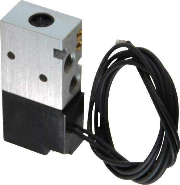 ARO/Ingersoll-Rand - 1/8", 4-Way Body Ported Stacking Solenoid Valve with Speed Control - 12 VDC, 0.2 CV Rate, 2.8" High - Exact Tool & Supply