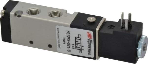 ARO/Ingersoll-Rand - 1/8", 4-Way 2-Position Sierra Stacking Solenoid Valve - 24 VDC, 0.7 CV Rate, 0.71" High - Exact Tool & Supply