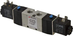 ARO/Ingersoll-Rand - 1/4", 4-Way 2-Position Maxair Stacking Solenoid Valve - 24 VDC, 0.7 CV Rate, 1.37" High - Exact Tool & Supply
