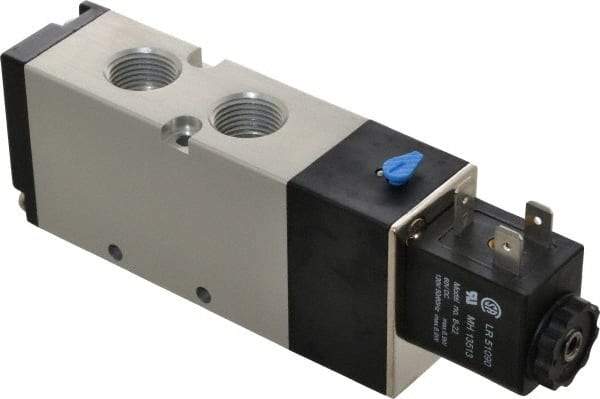 ARO/Ingersoll-Rand - 3/8", 4-Way 2-Position Maxair Stacking Solenoid Valve - 120 VAC, 1.65 CV Rate, 1.81" High - Exact Tool & Supply