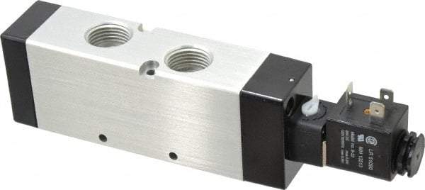 ARO/Ingersoll-Rand - 1/2", 4-Way 2-Position Maxair Stacking Solenoid Valve - 120 VAC, 4.32 CV Rate, 1.97" High - Exact Tool & Supply