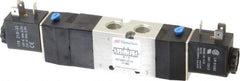 ARO/Ingersoll-Rand - 1/4", 4-Way 3-Position Maxair Stacking Solenoid Valve - 120 VAC, 0.7 CV Rate, 1.81" High - Exact Tool & Supply