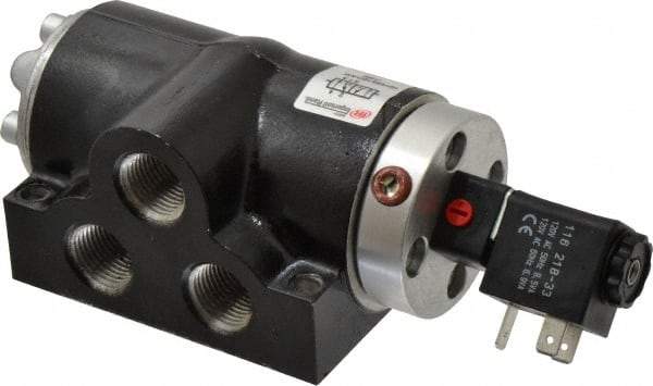 ARO/Ingersoll-Rand - 1/2", K Series 4-Way High Flow Stacking Solenoid Valve - 120 VAC, 2.57 CV Rate, 2.56" High - Exact Tool & Supply