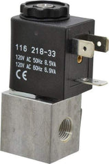 ARO/Ingersoll-Rand - 1/8", CAT Series 3-Way 2-Position Body Ported Stacking Solenoid Valve - 120 VAC, 0.062 CV Rate, 2.43" High - Exact Tool & Supply
