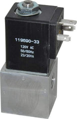 ARO/Ingersoll-Rand - 1/4", CAT Series 3-Way 2-Position Body Ported Stacking Solenoid Valve - 120 VAC, 0.2 CV Rate, 3-1/2" High - Exact Tool & Supply