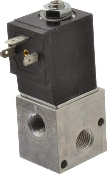 ARO/Ingersoll-Rand - 1/4", CAT Series 3-Way 2-Position Stacking Solenoid Valve - 120 VAC, 0.2 CV Rate, 3-1/2" High - Exact Tool & Supply