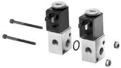 ARO/Ingersoll-Rand - 1/8", CAT Series 3-Way 2-Position Bar Manifold Stacking Solenoid Valve - 120 VAC, 0.2 CV Rate, 3.275" High - Exact Tool & Supply