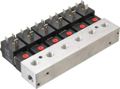 ARO/Ingersoll-Rand - 1/8", CAT Series 3-Way 2-Position Bar Manifold Stacking Solenoid Valve - 120 VAC, 0.2 CV Rate, 3.275" High - Exact Tool & Supply