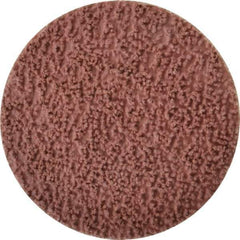 Made in USA - 3" Disc Diam, 80 Grit, Aluminum Oxide Quick Change Disc - Type S Attaching System, Coated, Brown, Medium Grade - Exact Tool & Supply