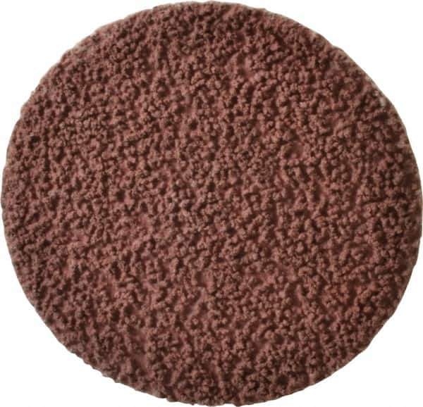Made in USA - 3" Disc Diam, 80 Grit, Aluminum Oxide Quick Change Disc - Type R Attaching System, Coated, Brown, Medium Grade - Exact Tool & Supply