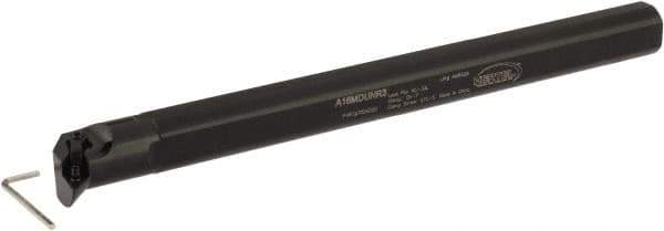 Hertel - 1.3" Min Bore Diam, 12" OAL, 1" Shank Diam, A-MDUN Indexable Boring Bar - DN.. Insert, Screw or Clamp Holding Method - Exact Tool & Supply
