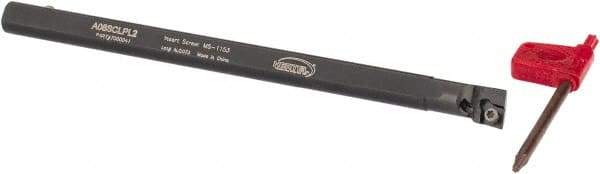 Hertel - 0.48" Min Bore Diam, 6" OAL, 3/8" Shank Diam, A-SCLP Indexable Boring Bar - CP.. Insert, Screw Holding Method - Exact Tool & Supply