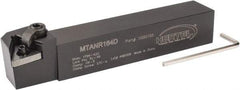 Hertel - MTAN, Right Hand Cut, 3° Lead Angle, 1" Shank Height x 1" Shank Width, Negative Rake Indexable Turning Toolholder - 6" OAL, TN..43. Insert Compatibility, Series Multi-Option - Exact Tool & Supply