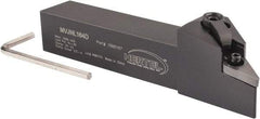 Hertel - MVJN, Left Hand Cut, 3° Lead Angle, 1" Shank Height x 1" Shank Width, Negative Rake Indexable Turning Toolholder - 6" OAL, VN..43. Insert Compatibility, Series Multi-Option - Exact Tool & Supply
