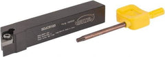 Hertel - SDJC, Right Hand Cut, 3° Lead Angle, 5/8" Shank Height x 5/8" Shank Width, Neutral Rake Indexable Turning Toolholder - 4" OAL, DC..32.5. Insert Compatibility, Series Screw-Type - Exact Tool & Supply