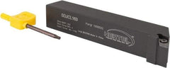 Hertel - SDJC, Left Hand Cut, 3° Lead Angle, 1" Shank Height x 1" Shank Width, Neutral Rake Indexable Turning Toolholder - 6" OAL, DC..32.5. Insert Compatibility, Series Screw-Type - Exact Tool & Supply