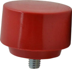 Proto - 2-1/2" Face Diam, Grade Medium, Red Hammer Tip/Face - Plastic - Exact Tool & Supply