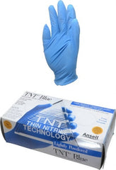 Ansell - Size L, 5 mil, Industrial Grade, Powdered Nitrile Disposable Gloves - Exact Tool & Supply