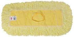 Rubbermaid - 18" Long x 5" Wide Yarn Blend Dust Mop Head - Envelope Connection, Yellow, Looped Head - Exact Tool & Supply