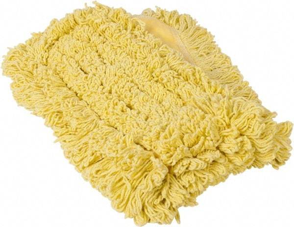 Rubbermaid - 36" Long x 5" Wide Yarn Blend Dust Mop Head - Envelope Connection, Yellow, Looped Head - Exact Tool & Supply