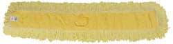 Rubbermaid - 48" Long x 5" Wide Yarn Blend Dust Mop Head - Envelope Connection, Yellow, Looped Head - Exact Tool & Supply
