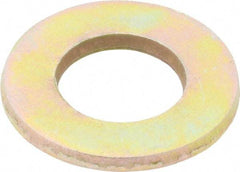 Value Collection - 1/2" Screw, Grade 8 Steel SAE Flat Washer - 17/32" ID x 1-1/16" OD, 3/32" Thick, Zinc Yellow Dichromate Finish - Exact Tool & Supply