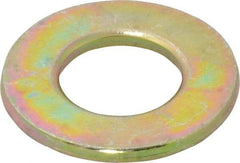 Value Collection - 5/8" Screw, Grade 8 Steel SAE Flat Washer - 21/32" ID x 1-5/16" OD, 3/32" Thick, Zinc Yellow Dichromate Finish - Exact Tool & Supply