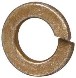 Value Collection - 3/8", 0.377" ID, 0.094" Thick Split Lock Washer - Grade 8 Steel, Zinc Yellow Dichromate Finish, 0.377" Min ID, 0.385" Max ID, 0.68" Max OD - Exact Tool & Supply