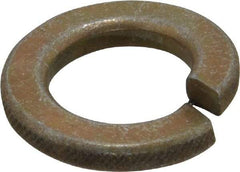 Value Collection - 1/2", 0.502" ID, 1/8" Thick Split Lock Washer - Grade 8 Steel, Zinc Yellow Dichromate Finish, 0.502" Min ID, 0.512" Max ID, 0.869" Max OD - Exact Tool & Supply
